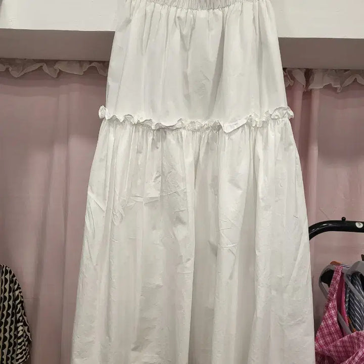 [BUNJANG] Cotton Ruffle Maxi Skirt / 면스커트캉캉