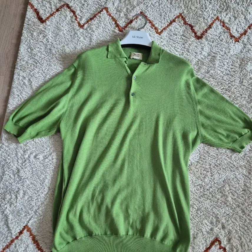 [BUNJANG] William Rocky Knit Collar T-shirt Short Sleeve Size 46 / 윌리엄로키 니트 카라티 반팔 46