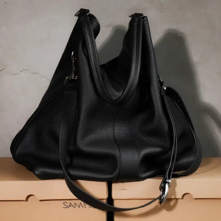 [BUNJANG] Michael Rover Black Leather Bag / Maicl Rover 마이클 가죽 로버백 블랙