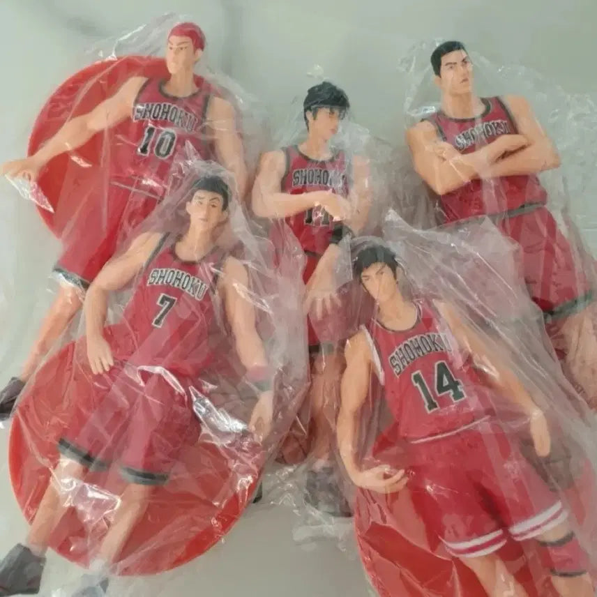 [BUNJANG] Slam Dunk Shohoku High School Team Large Figures Unsealed 5-Piece Bundle Set / 슬램덩크 북산팀 대형 피규어 미개봉 5종 세트로 일괄 판매합니다.