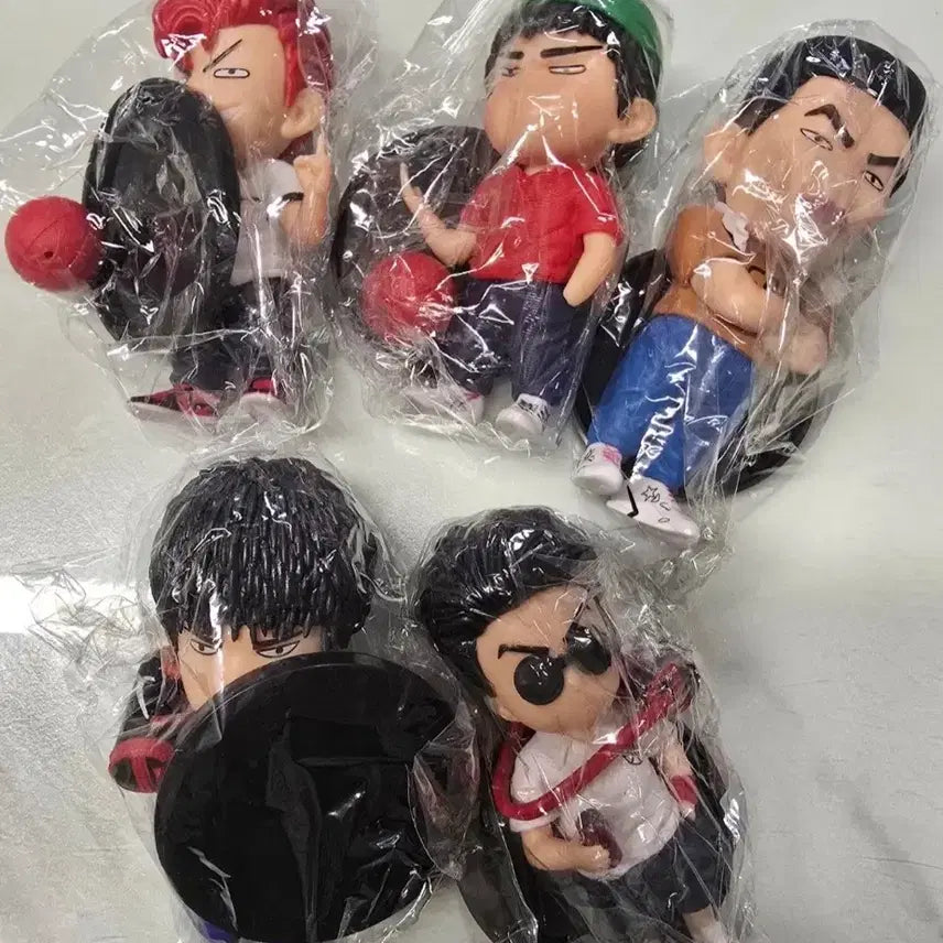 [BUNJANG] Slam Dunk Figure Training Outfit 5-Piece Bundle (Sealed) / 슬램덩크 피규어 츄리링 미개봉 5종 세트로 일괄 판매합니다.