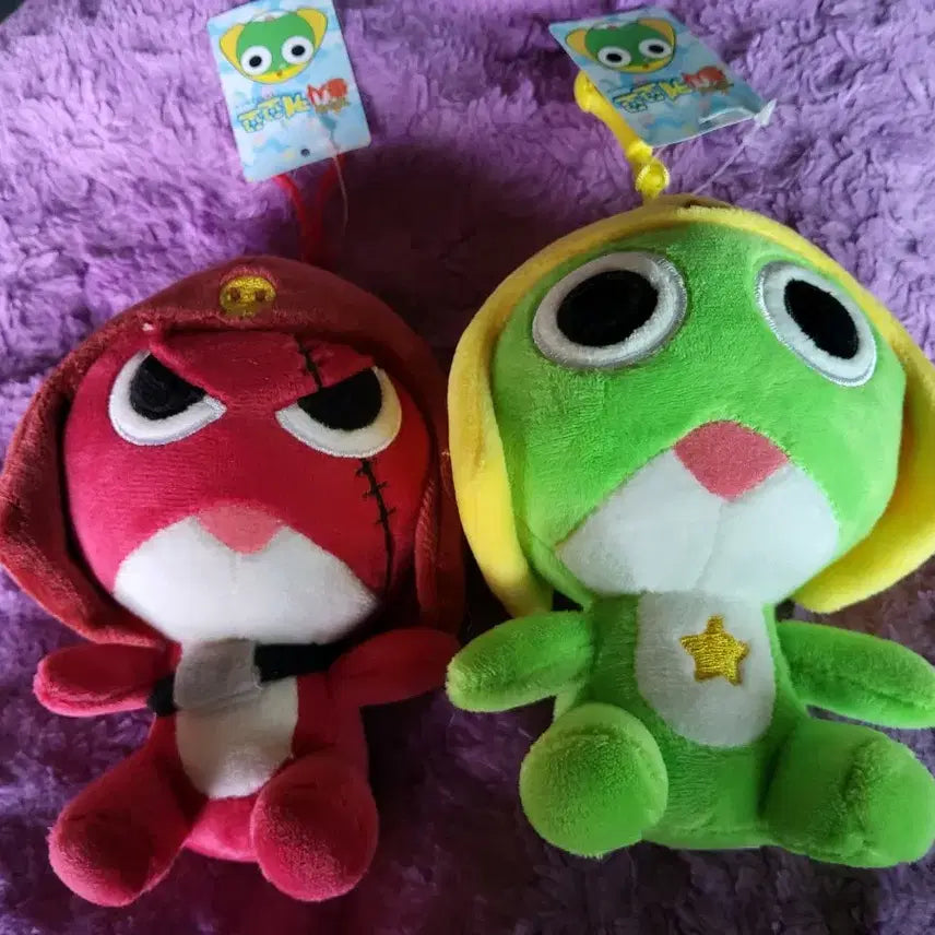 [BUNJANG] Keroro Platoon Giroro Plush Keychain Set / 기로로 케로로 인형 키링 누이 일괄판매