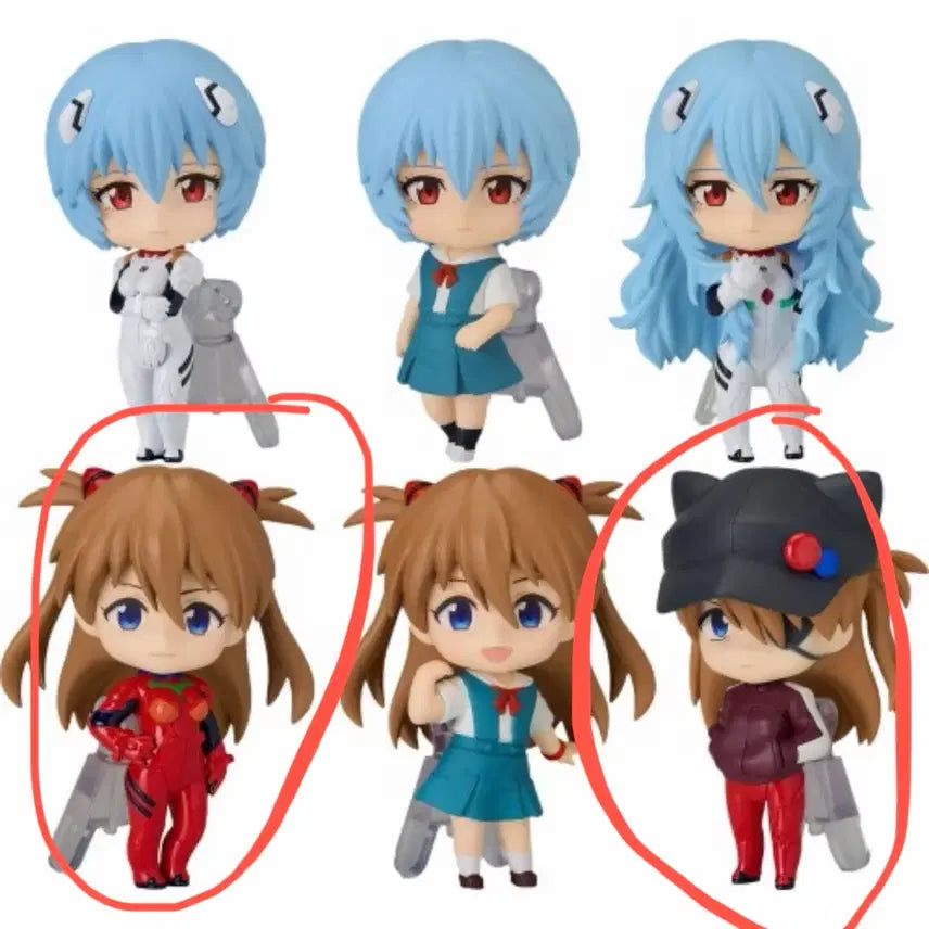 [BUNJANG] Evangelion Asuka Surprise Nendoroid 2 Types Bundle Set (Sealed) / 미개봉 일괄) 에반게리온 서프라이즈 넨도 아스카 2종 일괄