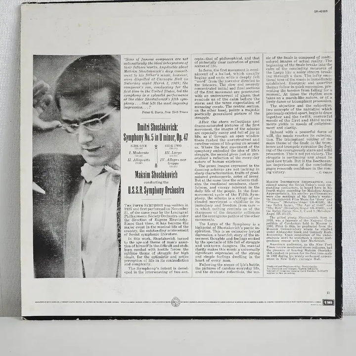 [BUNJANG] Dmitri Shostakovich Symphony No. 5 LP / 쇼스타코비치 교향곡 5번 LP