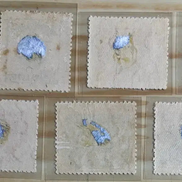 [BUNJANG] Korean Mint 7 Types Stamp Set (1952-1953) / 한국조폐공사판7종, 파형, 단편우표, 보통우표, 1952-1953년