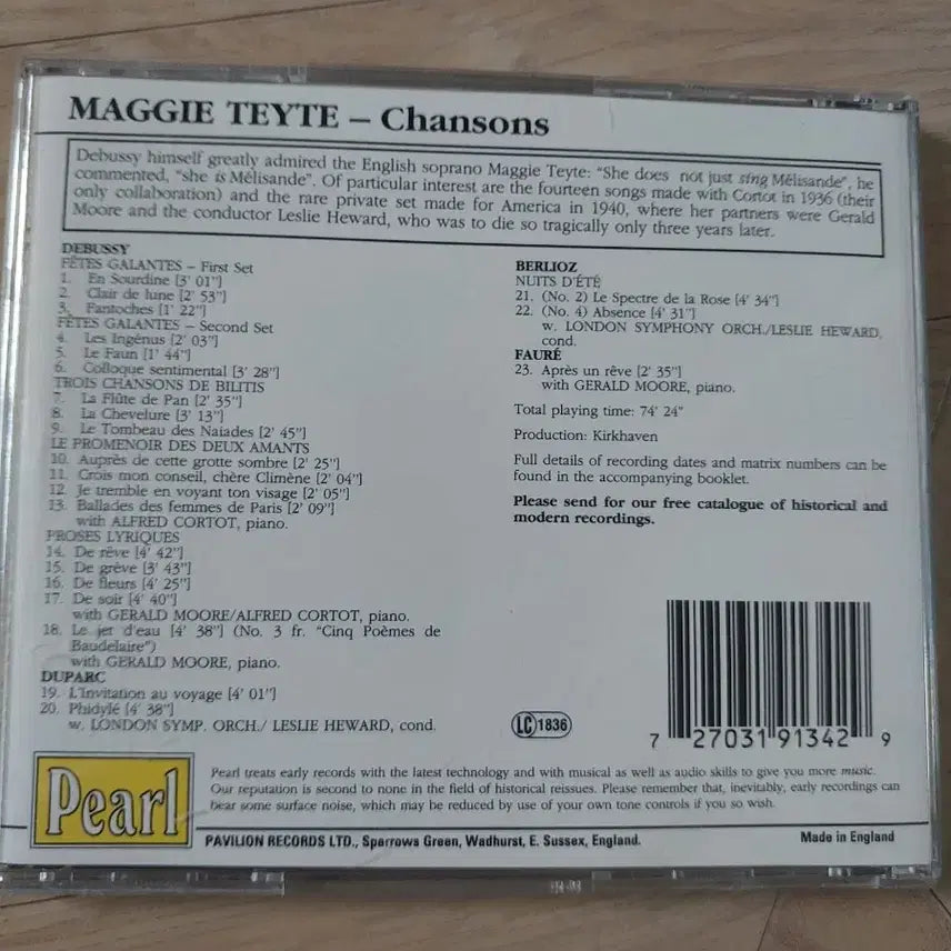 [BUNJANG] Maggi Tate Chanson CD / 매기 테이트 샹송 CD