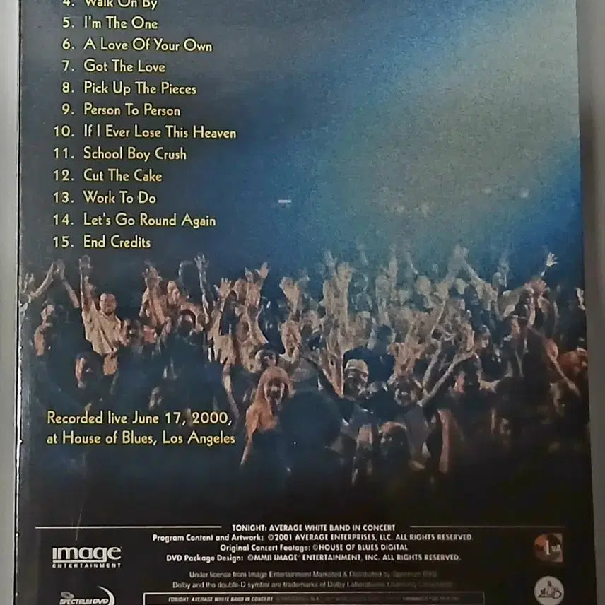 [BUNJANG] Average White Band Tonight In Concert DVD / 미개봉 새것 DVD 에버리지 화이트 밴드 투나잇 인 콘서트