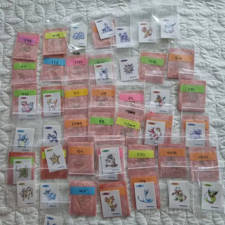 [BUNJANG] Pokemon Stickers Artwork Bundle Set / 포켓몬 띠부씰 아트워크 (일괄판매)