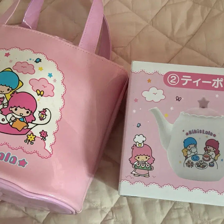 [BUNJANG] Little Twin Stars Kiki &amp; Lala Kuji Teapot &amp; Bag Set / 리틀트윈스타 키키라라 쿠지 티팟+가방 세트 판매