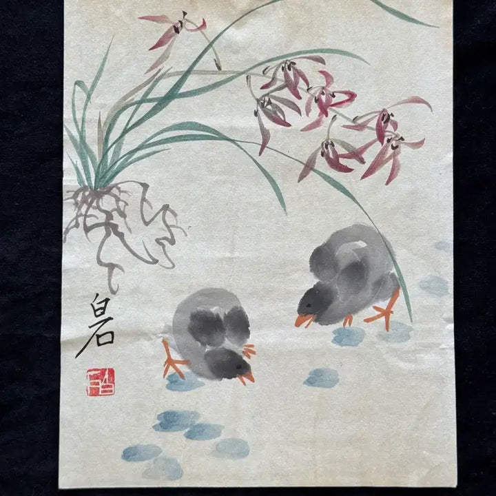 [BUNJANG] Qi Baishi Ink Wash Bird and Flower Painting - Antique Chinese Collectible / 제백석 치바이스 영모화 화조도 그림 (20) 고화 골동품 수집품