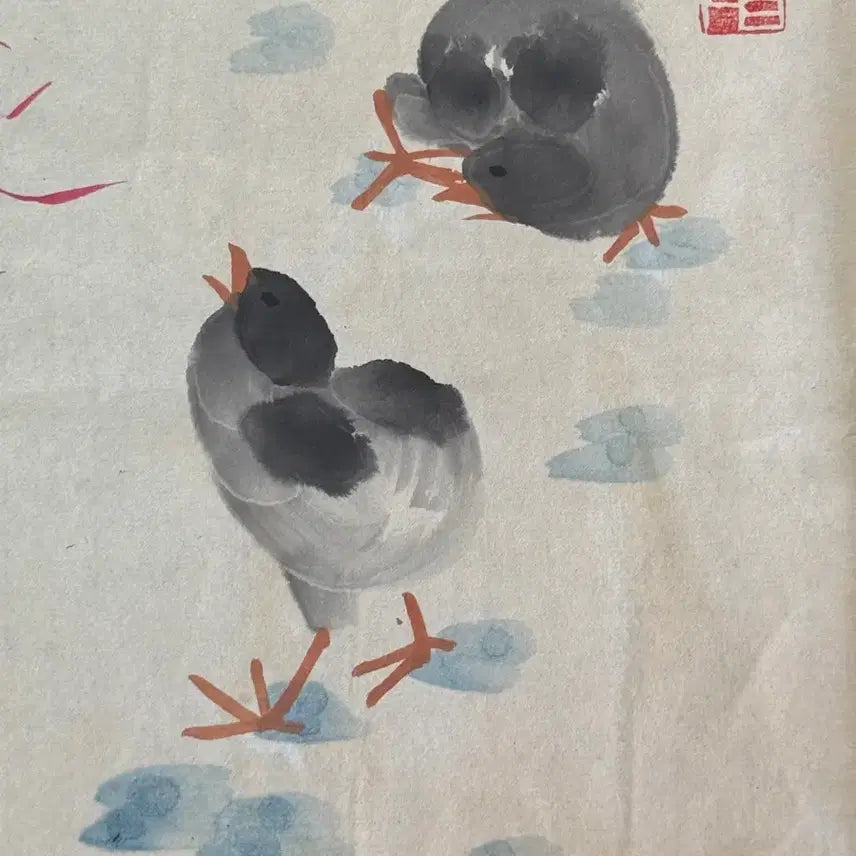 [BUNJANG] Qi Baishi "Hwajo-do" Painting - Antique Chinese Art / 제백석 치바이스 영모화 화조도 육필 그림 (12) 고화 골동품 고미술품