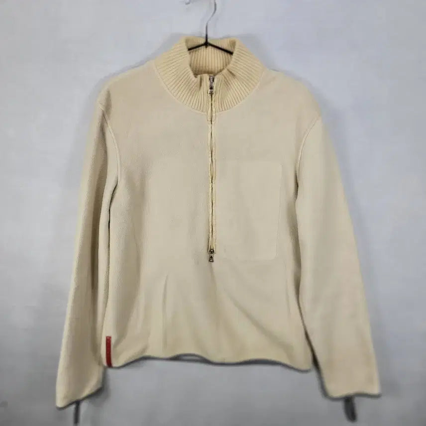 [BUNJANG] Prada Zip-Up Fleece Jacket Ivory / 프라다 집업 플리스 자켓