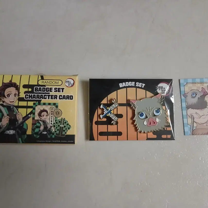 [BUNJANG] Demon Slayer CGV Badge Set Kanawo, Genya, Inosuke Bundle Set / 귀멸의 칼날 CGV 뱃지 카나오 겐야 이노스케 일괄