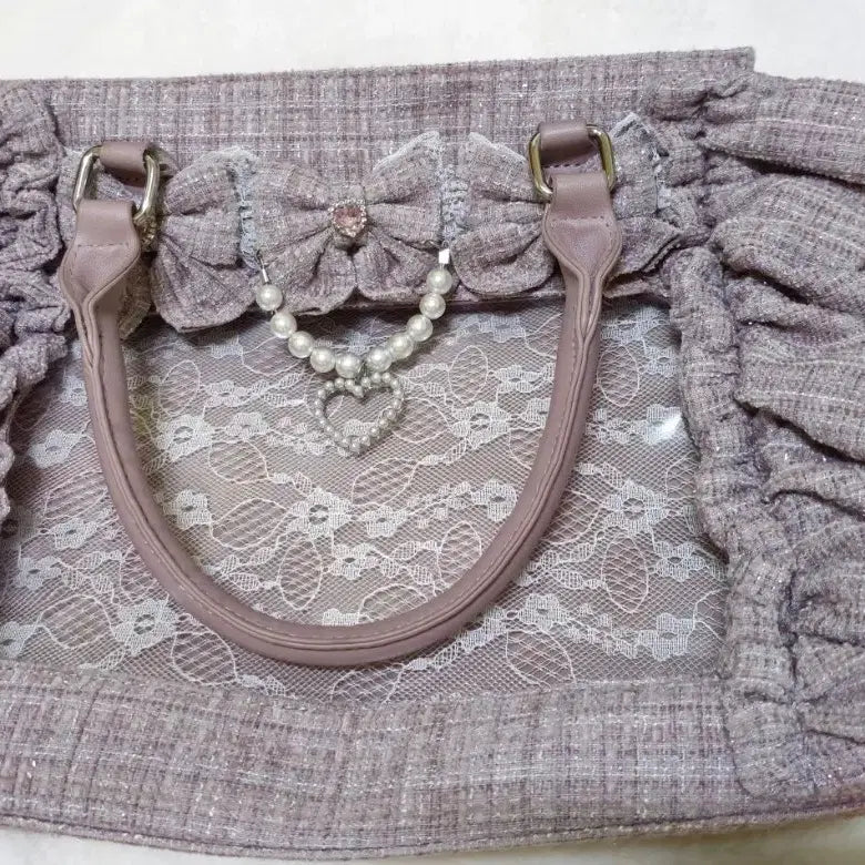 [BUNJANG] Ankruze Tweed Large Ita Bag / 앙크루즈 트위드 대사이즈 이타백