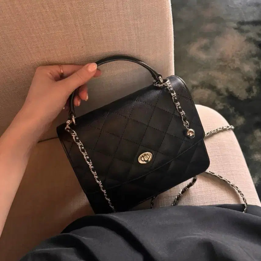 [BUNJANG] SioMomo Romance Caviar Leather Chain Bag / 시오모모 체인 로맨스 캐비어 백