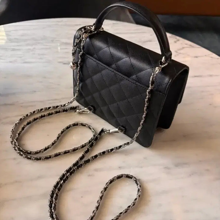 [BUNJANG] SioMomo Romance Caviar Leather Chain Bag / 시오모모 체인 로맨스 캐비어 백