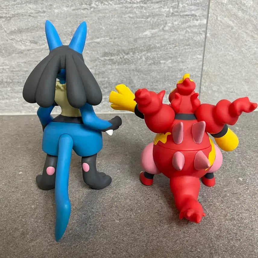 [BUNJANG] Pokemon Soft Vinyl DX Lucario &amp; Magmortar 2 Figure Set / 포켓몬 소프비DX 루카리오, 마그마번 2종 세트
