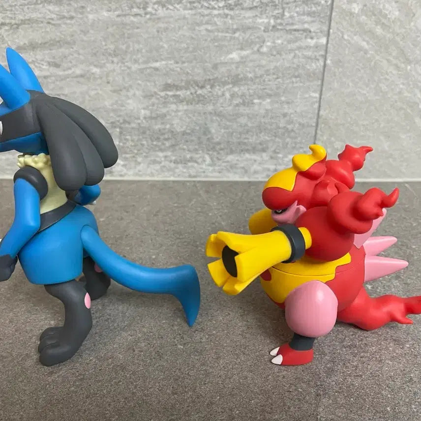 [BUNJANG] Pokemon Soft Vinyl DX Lucario &amp; Magmortar 2 Figure Set / 포켓몬 소프비DX 루카리오, 마그마번 2종 세트