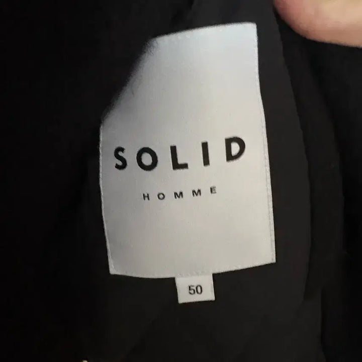 [BUNJANG] Solid Homme Round Neck Hairy Jacket Black / [50] 솔리드옴므 라운드넥 헤어리 자켓 블랙