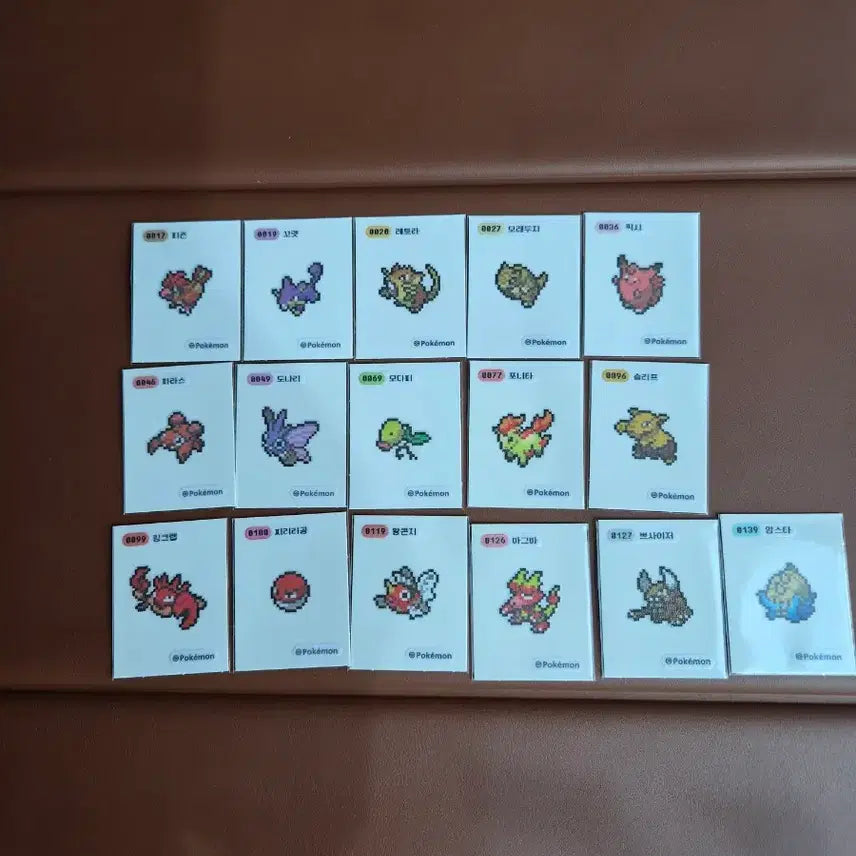 [BUNJANG] Pokemon Pixel Sticker Collection (16 Stickers) / 포켓몬 픽셀 띠부씰