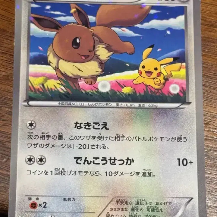 [BUNJANG] Pokemon Eevee &amp; Pikachu Holo 2013 7-Eleven Promo Card / 포켓몬카드 이브이&amp;피카츄 홀로그램 2013 세븐일레븐 프로모