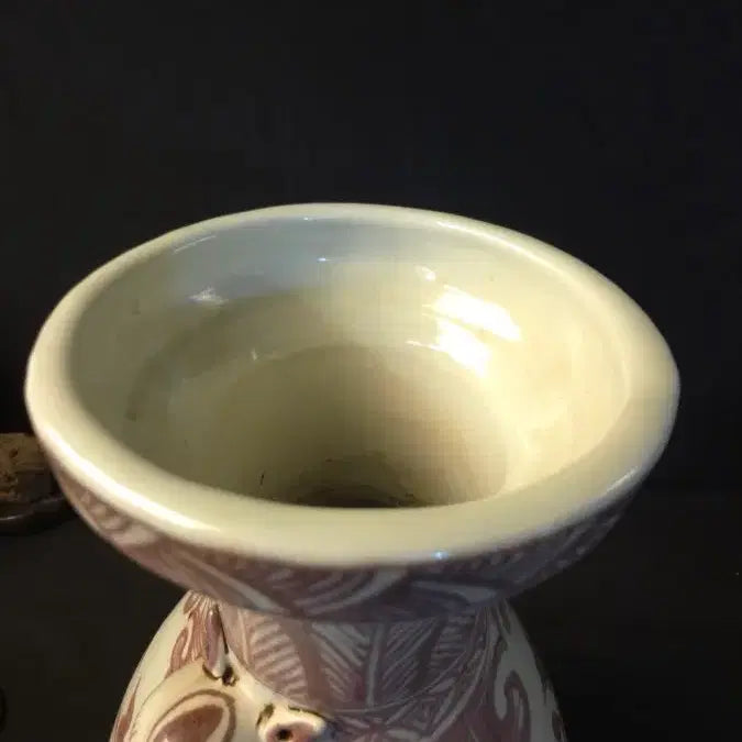 [BUNJANG] Joseon Dynasty Celadon Porcelain Vase with Chrysanthemum and Scroll Patterns / 260813-6 유리홍 국화당초문 양이 옥호춘병