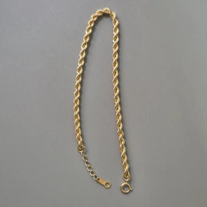 [BUNJANG] 18K Rope Chain Bracelet 3mm / 18k 로프체인 3mm 팔찌