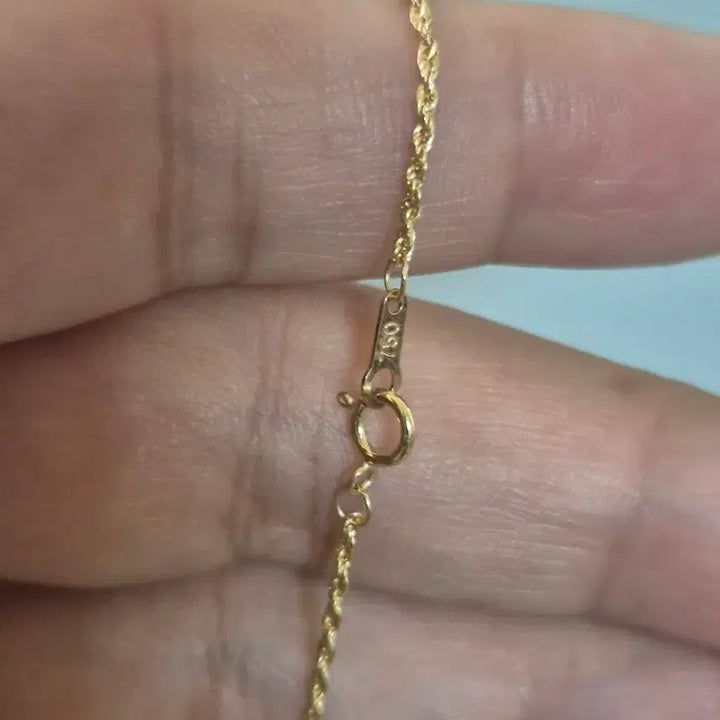 [BUNJANG] 18K Gold Rope Chain Necklace / 18k 금 로프체인  목걸이