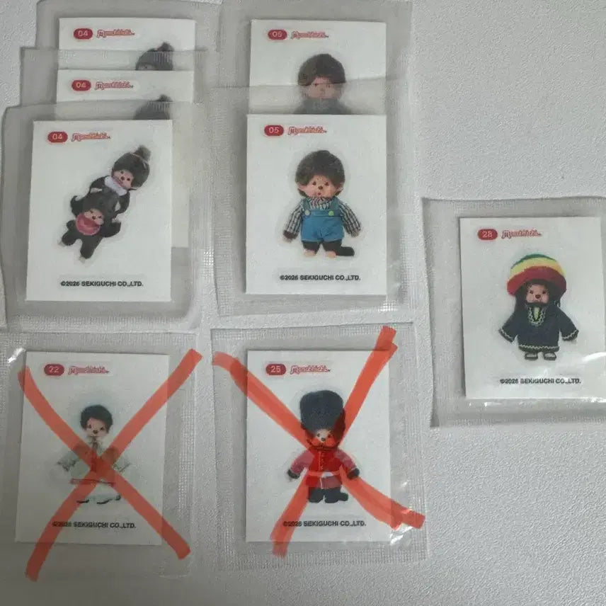 [BUNJANG] Monchhichi Sticker Collection / 몬치치 과일젤리 띠부실 판매/교환