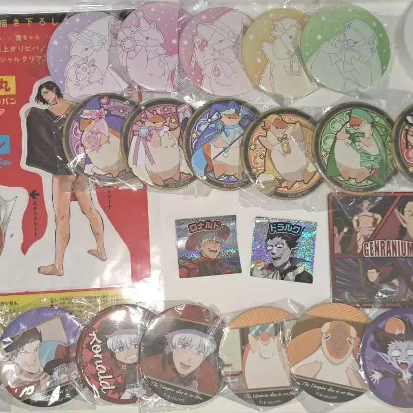 [BUNJANG] Vampire Goes to Die Merch Bundle Set - Badge, Clear Stand, Coaster / 일괄세트) 흡혈귀는 툭하면 죽는다 굿즈 / 뱃지, 클리어 스탠드, 코스터