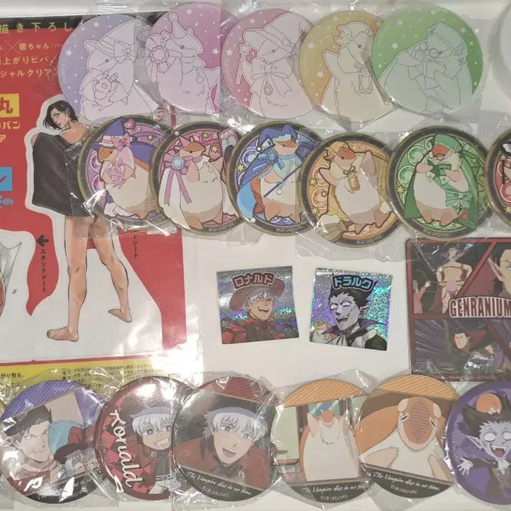 [BUNJANG] Vampire Goes to Die Merch Bundle Set - Badge, Clear Stand, Coaster / 일괄세트) 흡혈귀는 툭하면 죽는다 굿즈 / 뱃지, 클리어 스탠드, 코스터