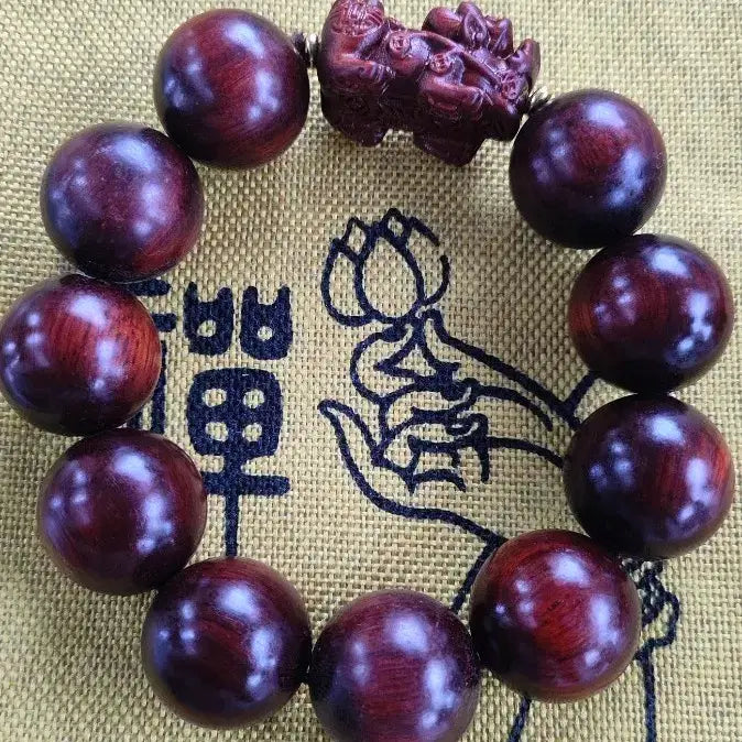 [BUNJANG] Zitan Bi Xie Danju Bracelet 20mm / 최고급 자광단 침수 비휴 단주 팔찌 20mm