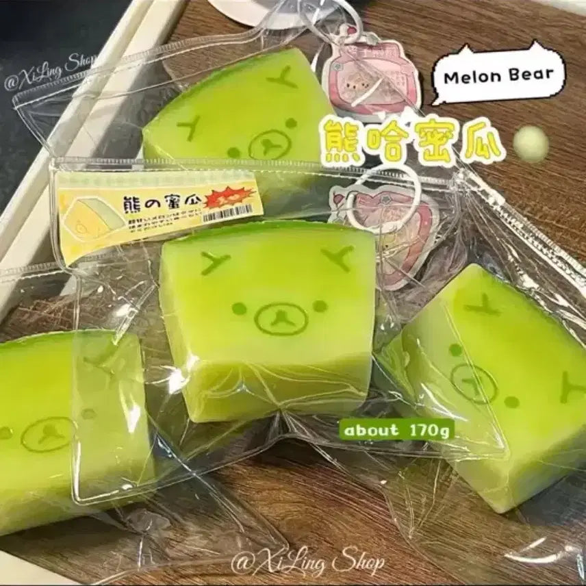 [BUNJANG] Rilakkuma Melon Squishy Butter Texture Toy / 리락쿠마 멜론 말랑이 버터 질감