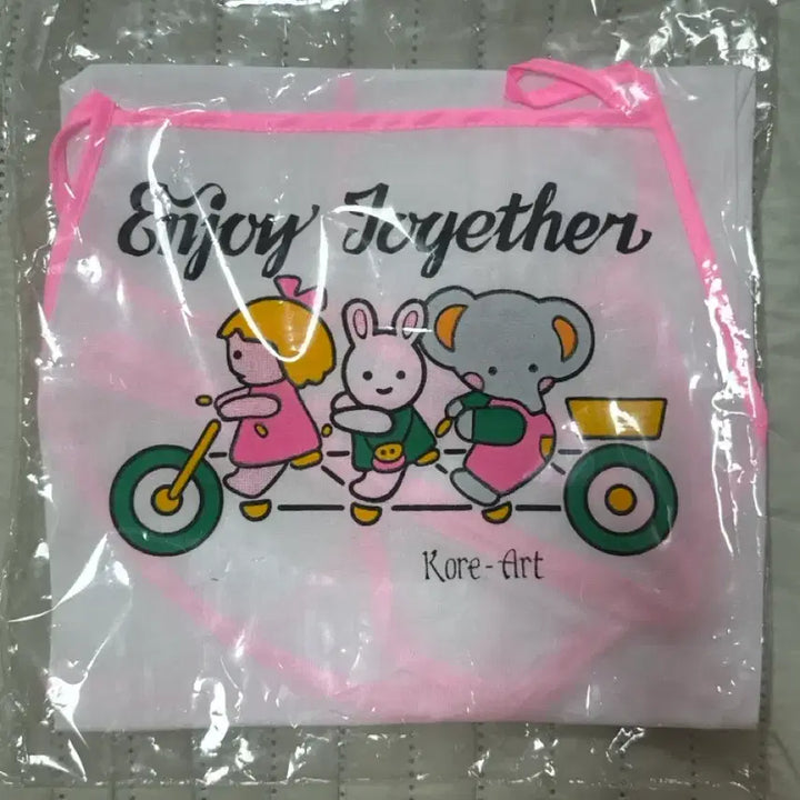 [BUNJANG] Vintage Stationery Character Apron / 고전문구 캐릭터 앞치마 미개봉 새상품