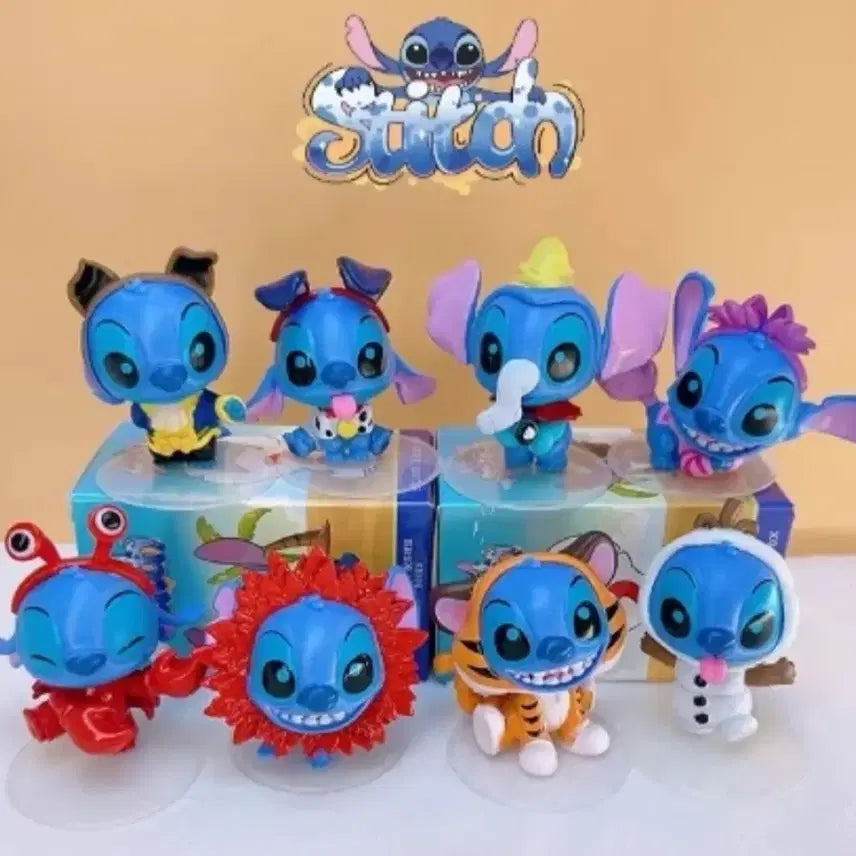 [BUNJANG] Stitch Figure Set (8 Types, Sealed) / 스티치 피규어 미개봉 8종 세트로 일괄 판매합니다.