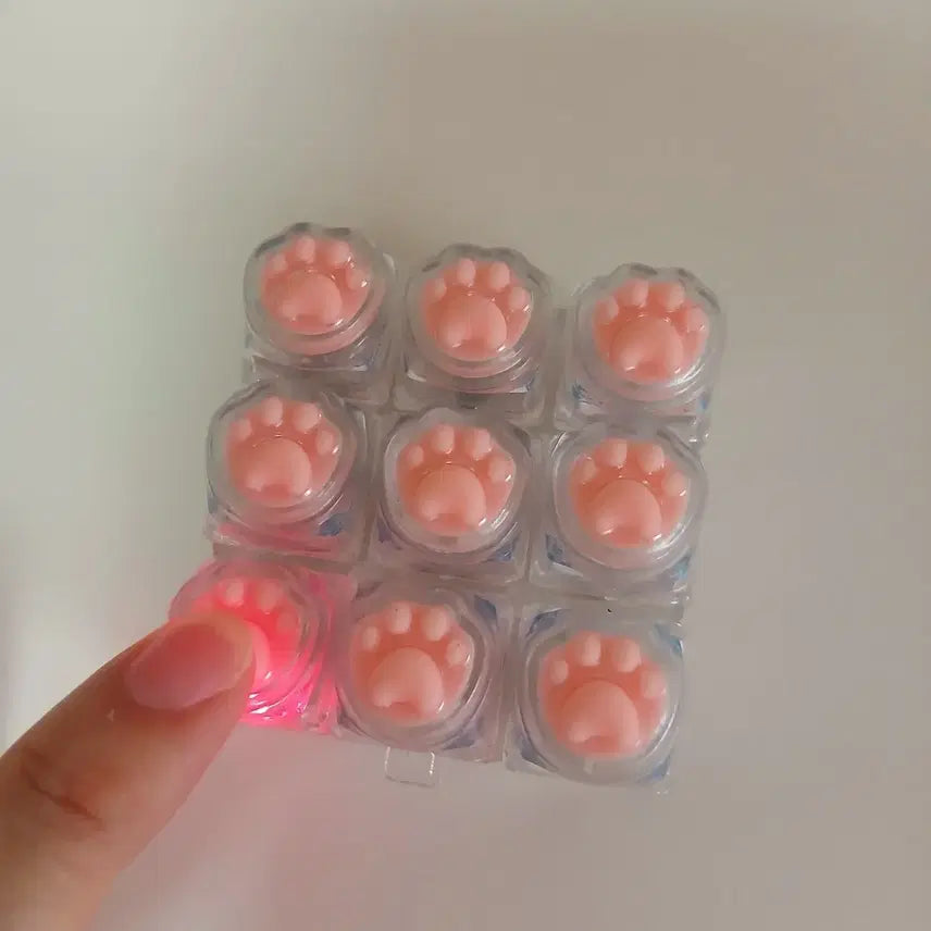 [BUNJANG] Cat Paw Keycap Keychain with LED / 키캡 키링 LED 9구 냥발 고양이 발바닥 키링