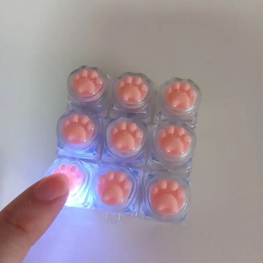 [BUNJANG] Cat Paw Keycap Keychain with LED / 키캡 키링 LED 9구 냥발 고양이 발바닥 키링