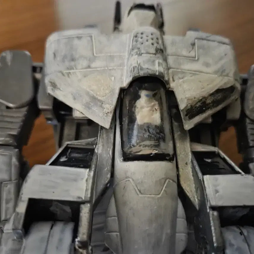 [BUNJANG] 1980s Takatoku Macross 3-Transformation Robot (Weathering Paint) / 80년대 타카토쿠 마크로스  초합금? 3단변신 웨더링 도색