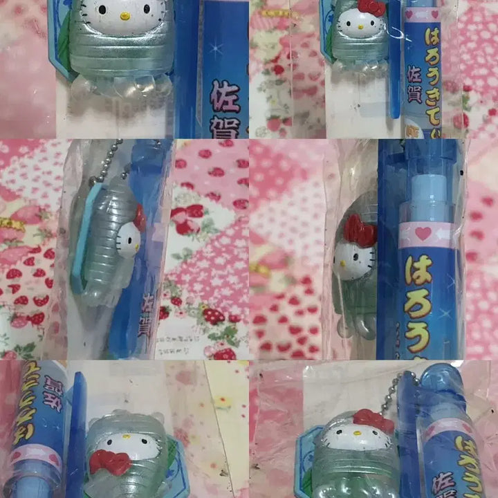 [BUNJANG] Vintage Hello Kitty Ballpoint Pen &amp; Mechanical Pencil Set with Strap (3-Piece Bundle) / 고전 키티 볼펜 샤프 스트랩 3개 일괄 (오징어 상어고래 야마구치수영복)