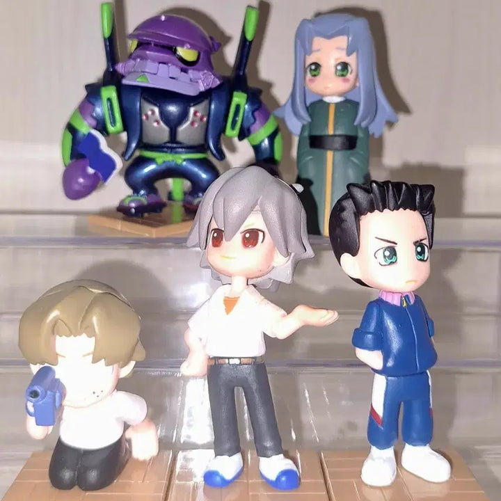 [BUNJANG] Evangelion Petit Eva Figures Bundle Set (5 Figures) / 일괄세트) 에반게리온 고전 푸치에바 쁘띠에바 피규어 5개