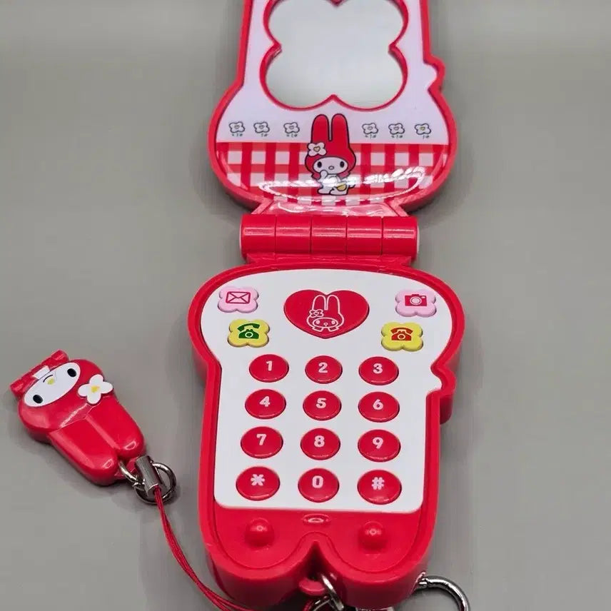 [BUNJANG] Sanrio My Melody Folder Phone Mirror Keychain / 산리오 마이멜로디 폴더폰 거울 키링