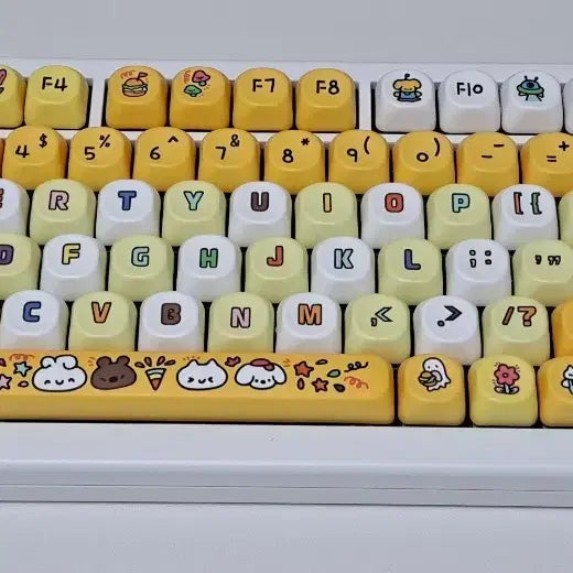 [BUNJANG] Yellow Character Mechanical Keyboard MOA Keycaps / 옐로우 캐릭터 기계식 키보드 MOA 키캡