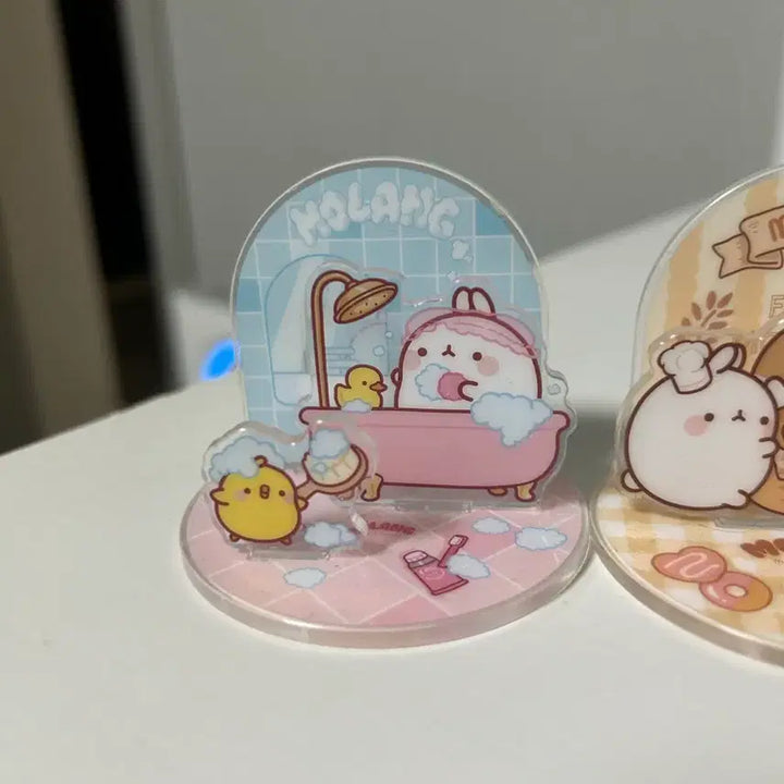 [BUNJANG] Molang Acrylic Stand Set (3 Types) / 몰랑 아크릴 스탠드 3종 일괄판매