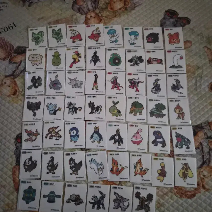 [SOLD OUT] 포켓몬 띠부씰 4,9세대 55종중 54종 일괄판매합니다(아르세우스만없음)