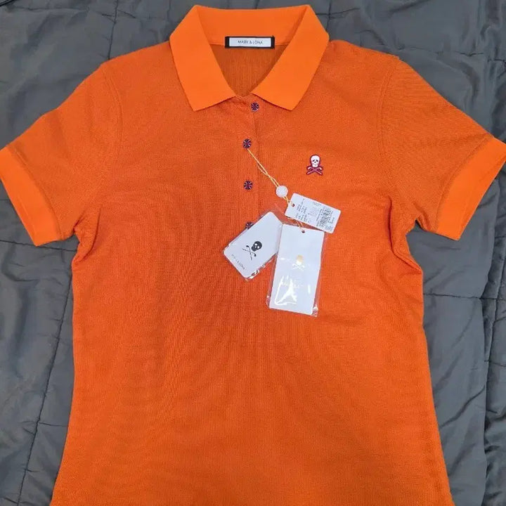 [BUNJANG] Mark &amp;ロナ Orange Short-Sleeve Polo Shirt / 마크앤로나 오렌지 톤 반팔 카라티