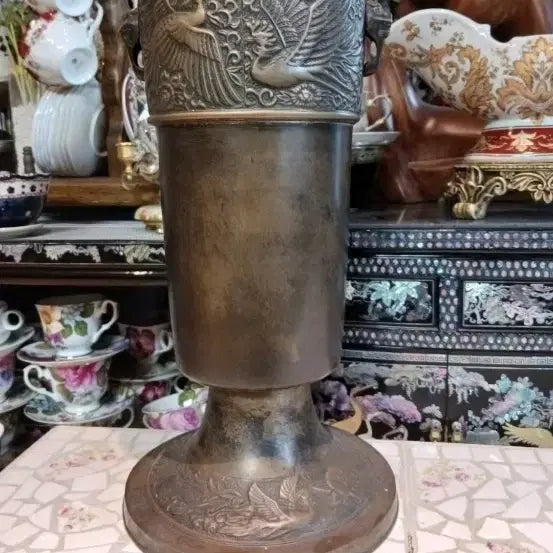 [SOLD OUT] 동 재질 극락새화병37센치 높이사이즈