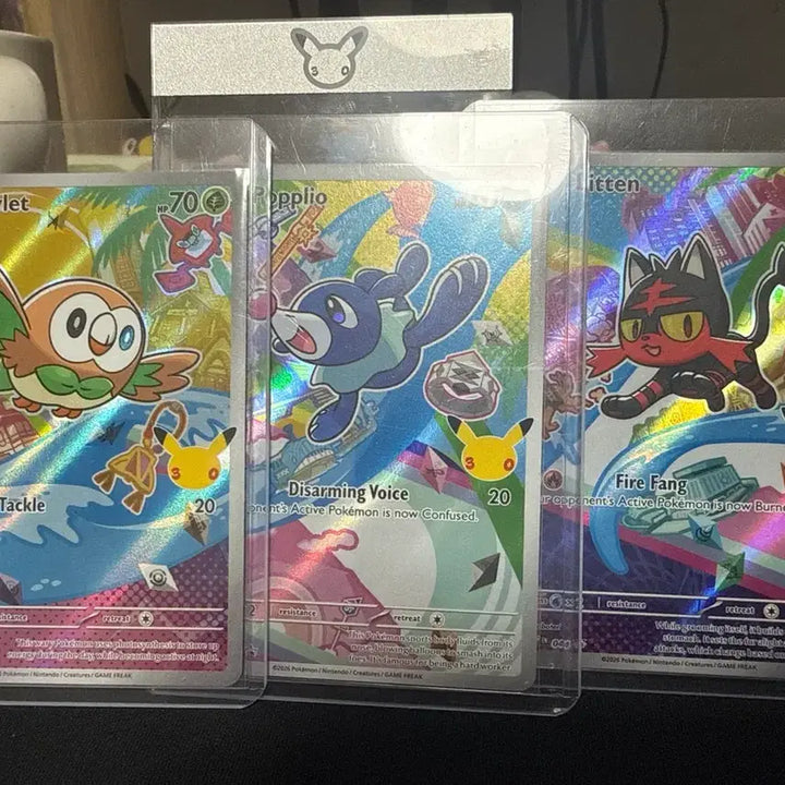 [BUNJANG] Pokemon Cards 25th Anniversary Edition - Gen 7 Starters Set of 3 / 북미 포켓몬 카드 25주년 에디션 - 7세대 스타팅 3종
