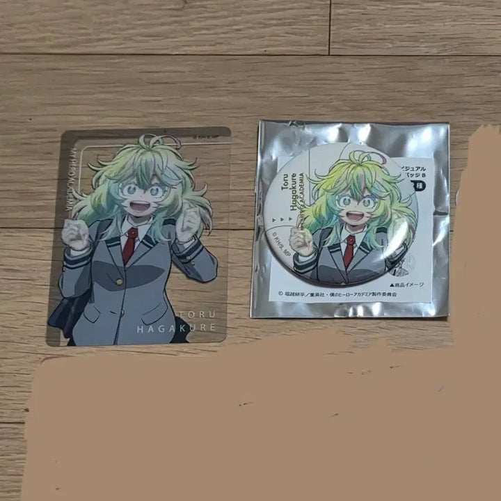 [BUNJANG] My Hero Academia Hagakure Tooru Epilogue Key Visual Clear Photocard &amp; Can Badge Bundle Set / 일괄 하가쿠레 토오루 에필로그 키비주얼 클리어 포토카드 캔뱃지 히로아카