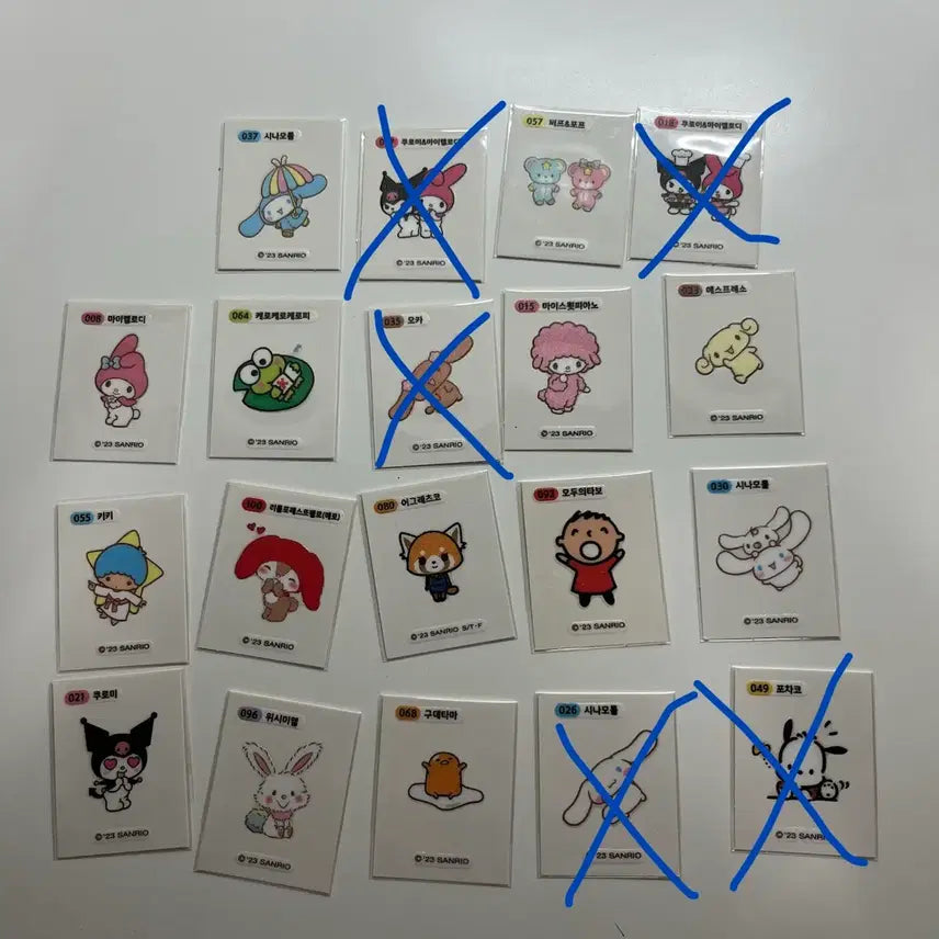[BUNJANG] Sanrio Bread Stickers / 산리오 빵 띠부씰 판매