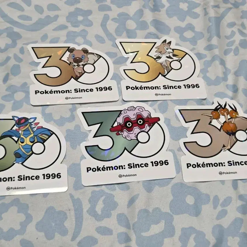 [BUNJANG] Pokemon 30th Anniversary Rockruff Sticker Set / 포켓몬 30주년 스티커 암멍이 세트